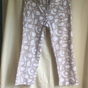 J Crew Print Capri Pants